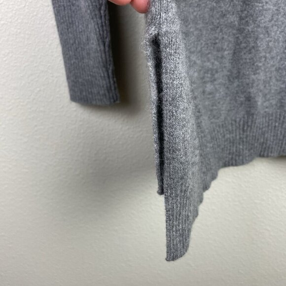 Minnie Rose Women's XS/S Cashmere Turtleneck Tunic Sweater Grey Knit Pullover - Picture 16 of 16